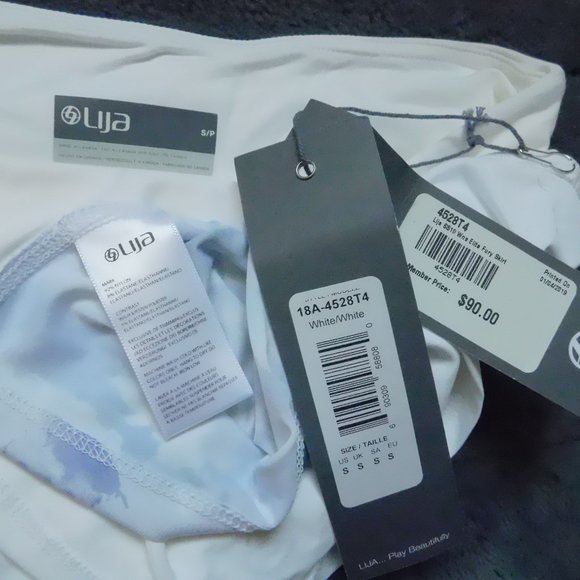 Lija Small Elite Fury Skirt Skort. NWT. White. Purple Tie Dye. - Picture 5 of 5